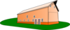 Orange Cartoon Barn Clip Art